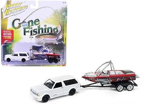 toy fishing boat and trailer