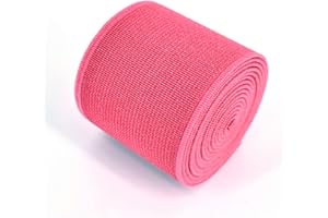 EQARP 1 Roll Flat Elastic Cord 1.5-Inch Wide by 3-Yard Double-Side Twill Elastic Band(#23 Light Rose Red)