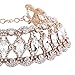 Bingirl Luxury Crystal Rhinestone Choker Necklace Collares Fashion Punk Wide Statement Necklace (Gold)