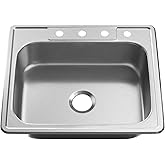 PROFLO PFSR252274A Bealeton 25" Drop In Single Basin Stainless Steel Kitchen Sink - Stainless Steel