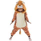 VIVUHTCC Unisex Kids Animal Onesie Pajamas Children Flannel Halloween Cosplay Costume Homewear Sleepwear for Boys Girls Gift