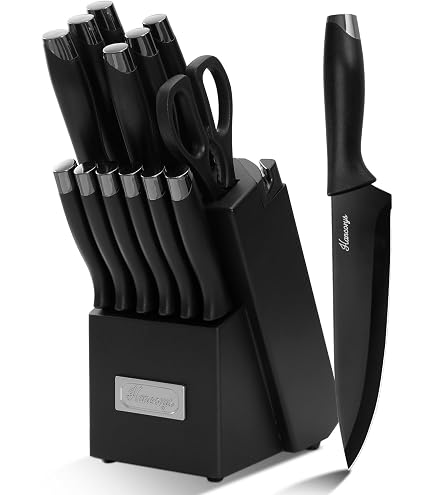 包丁セット 黒色収納バッグ付き　Kitchen knife Premium Chef Knife Set,High Carbon Stainless Steel Ergonomic Rivet