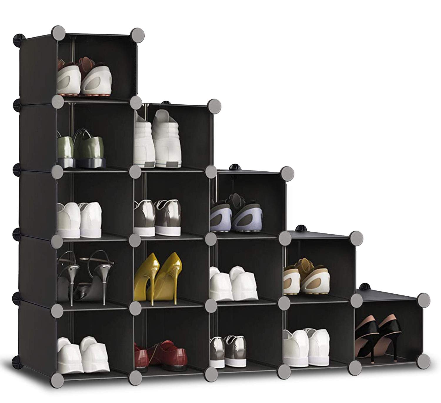 HOMIDEC Shoe Storage 16 Cube Shoe Rack, DIY Shoe Rack Storage, Shoe
