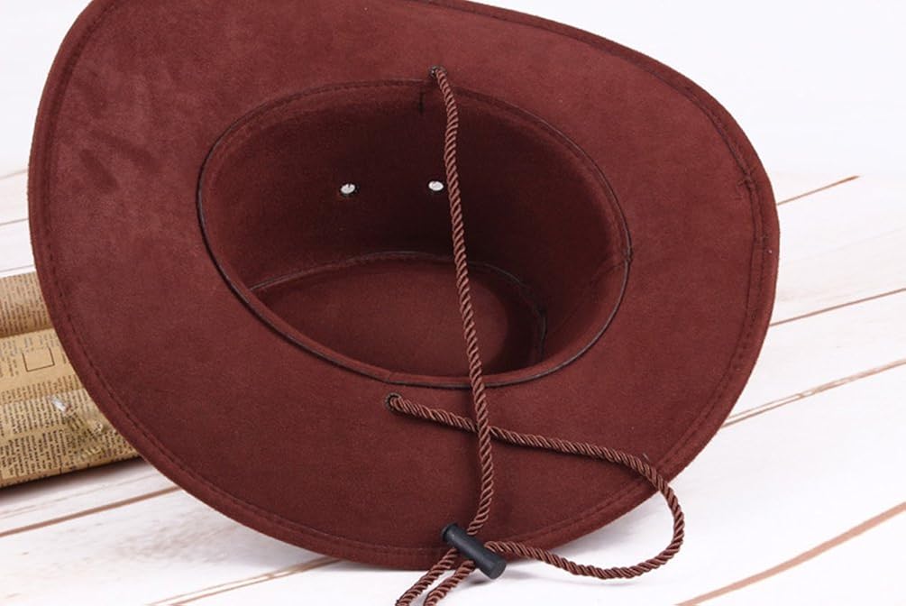 UwantC Men's Faux Felt Western Cowboy Hat 7-Styles Outdoor ...