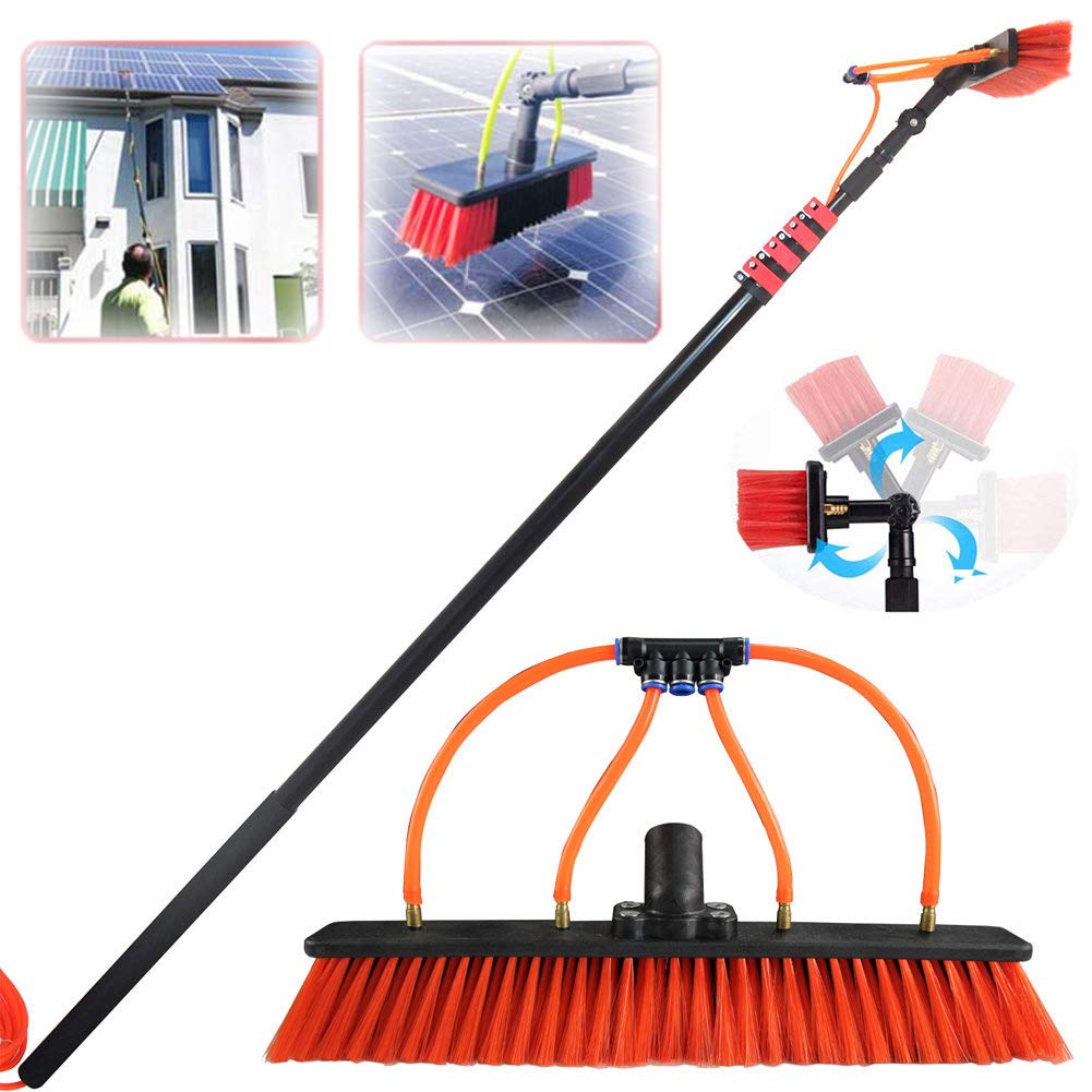 ZH-VBC Window Washing Kit with Extension Pole, 3.6-11M Washing Set Equipment Extension Pole Cleaning for Trucks Windows, Window Glass Wall Photovoltaic Panel Cleaning,36FT/11M