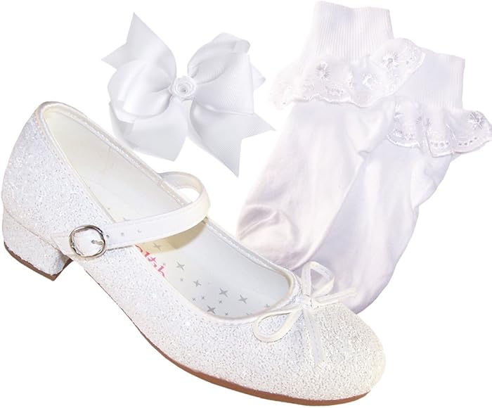 girls white occasion shoes