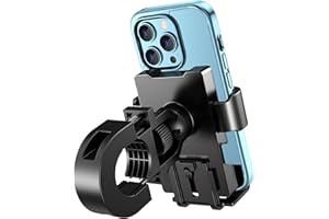 Gajiuhon Bike Phone Mount Motorcycle Phone Holder Electric Mountain Car Handlebar Cell Mobile Stands Bicycle Scooter Treadmill Accessories Compatible 3.5-6.8 iPhone Android Phones