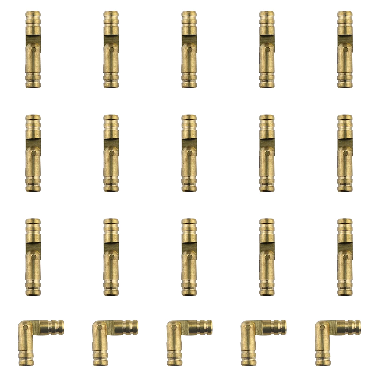 UFURMATE Barrel Hinges, 20Pcs Brass Invisible Hinges Hidden Cylindrical Barrel Hinges Mini Concealed Hinges for DIY Jewelry Box Hand Craft (M5 x 25mm)
