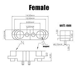 2 Pair Magnetic Pogo Pin Connector, 2/3/4/5P 2A