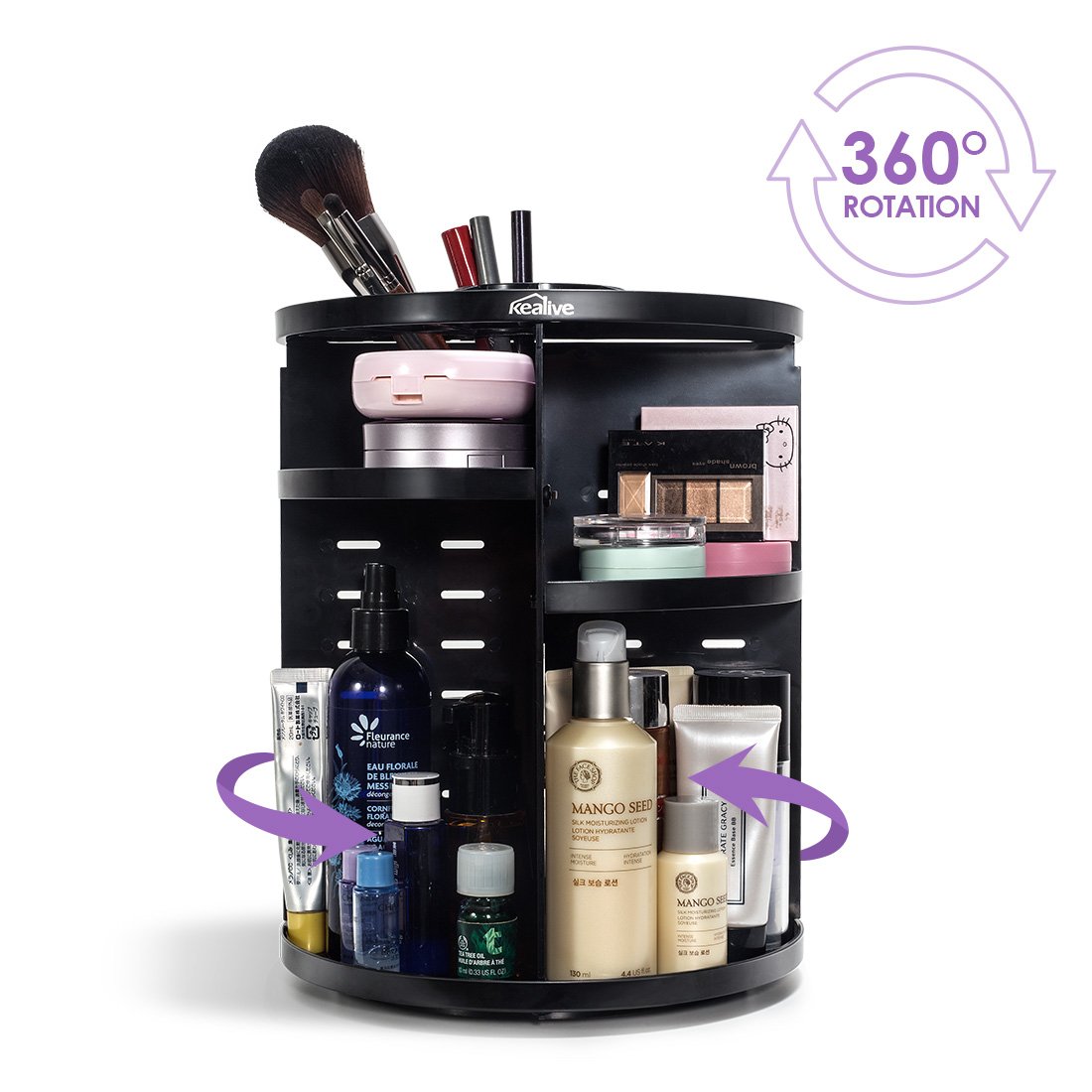 Organizador de maquillaje giratorio