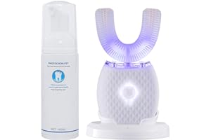 SVKCO Ultrasonic Toothbrush for Adult Automatic Toothbrush 30'' Automatic Timer Wireless Charging Washable Travel Home Dual-u