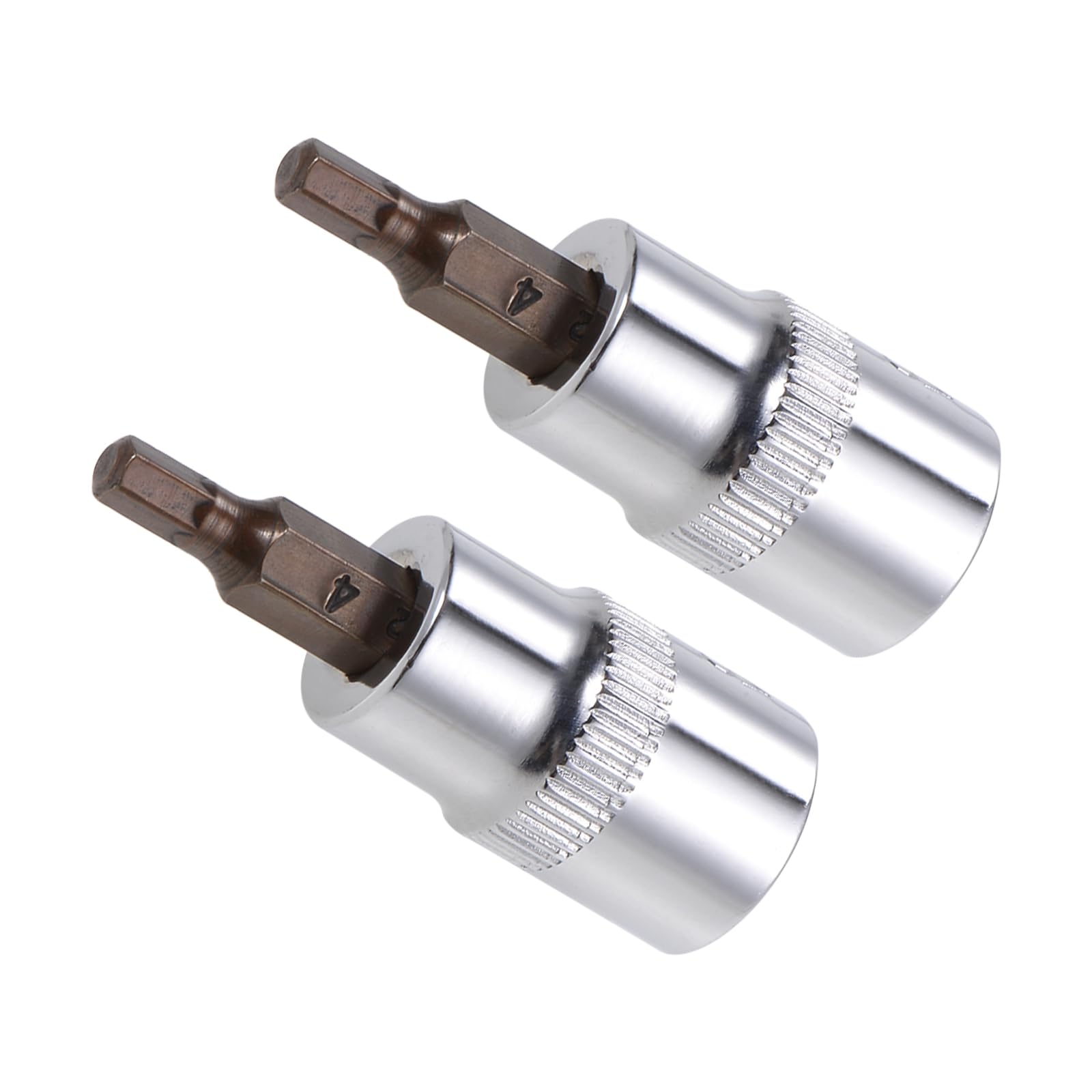 CoCud Hex Bit Socket, Metric H4 (4mm) Bit 3/8" Drive 1.5" Long, S2 Alloy Steel Heat Treated CR-V Socket - (Applications: for Fastener Application), 2-Pieces — image 1
