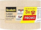 ScotchBlue Classic Premium Masking Tape 24 mm x 50 m Promo Pack 3 Rolls view 2