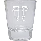 R and R Imports University of Tampa Spartans Etched Round Shot Glass Officially Licensed Collegiate Product