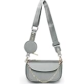 MARCO M KELLY 3pcs Crossbody Bags for Women PU Leather Shoulder Purse with Removable Strap Fashion Handbag for Daily Use