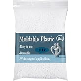 11oz Reusable Moldable Thermoplastic Beads, Hot Water Meltable Polymorph Plastic Pellets for Adult Art Modeling, Cosplay Prop Making, Temporary Repair, Prop Decoration (11oz-White)