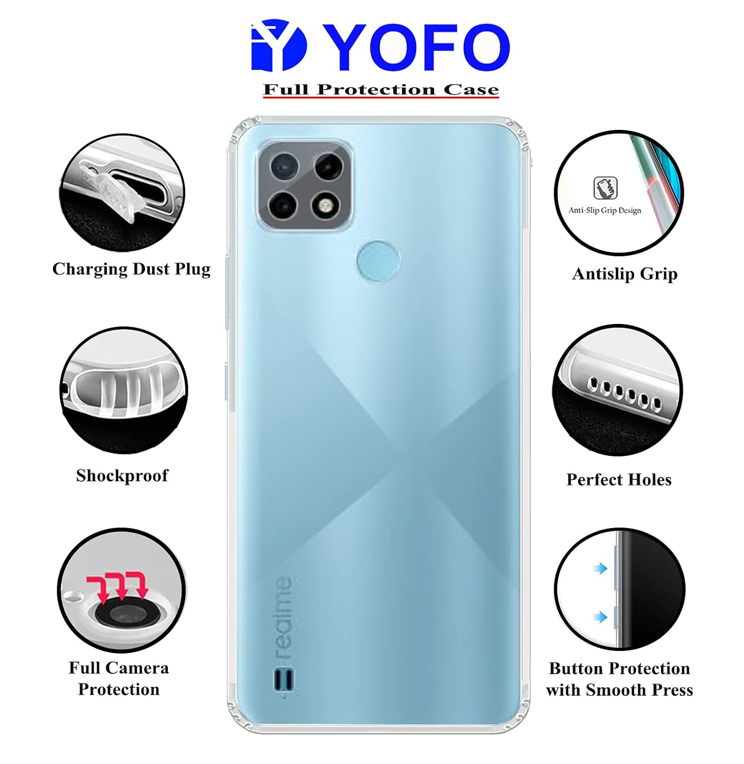 Sunrive Cover compatibile con Realme C21, Custodia Case in molle Trasparente silicone Morbida Flessibile Antigraffio protettiva back custodie (Q Scheletro
