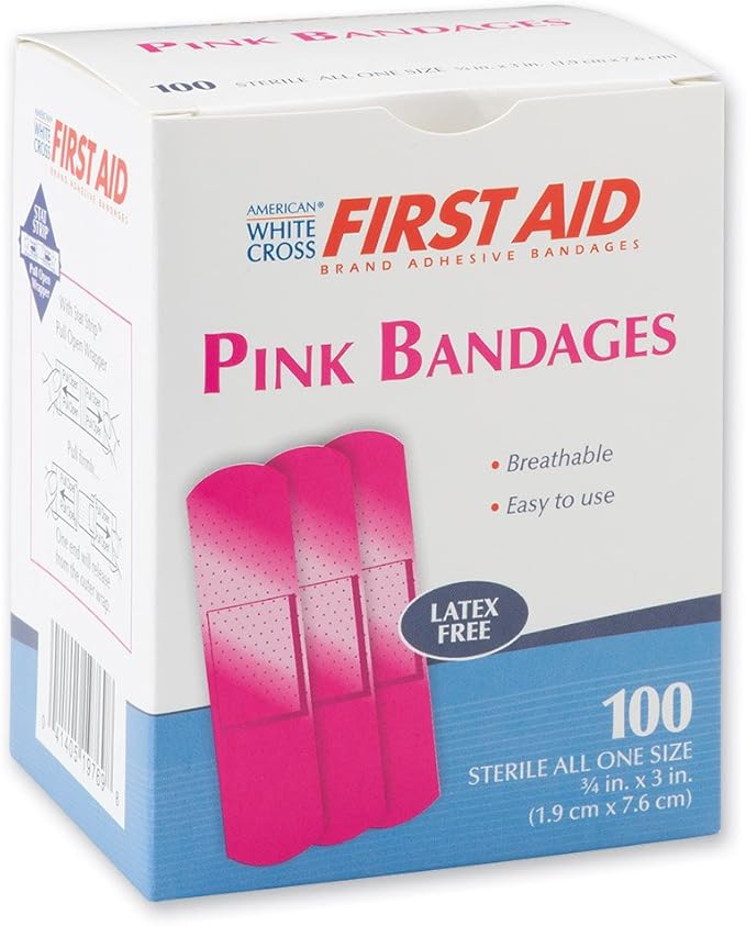 Amazon.com: Pink Adhesive Bandages, 3/4 