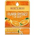 Burt's Bees Flavor Crystals 100% Natural Lip Balm, Sweet Orange with Beeswax & Fruit Extracts - 1 Tube