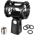 LYRCRO Microphone Shock Mount Holder Clip Mic Anti-Vibration for Condenser Shotgun Mic like Rode NTG-1 NTG-2 NTG-3 NTG-4 NTG-4+ NTG-5 Sennheiser MKE 600