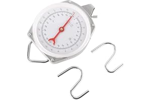 Hanging Spring Dial Scale 440lb/200kg Big Game Scale，Hanging Scale with 2 S-Hooks for Kitchen Fishing Hunting (Easy to Read D