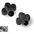 Yumfugu 10 PCS Air Conditioning Valve Cap, High and Low Pressure Air Conditioning System Port Sealing Kit, 0.5 "/13 mm 0.6 "/16 mm A/C Service Repair Cover, Universal for Most Cars (Black)