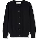 ACESTAR Girls Cardigan 100% Cotton Long Sleeve Button Down Soft Knit School Uniform Sweater for Toddler & Kids 2T-13 Years