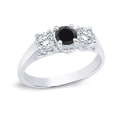 black stone engagement rings