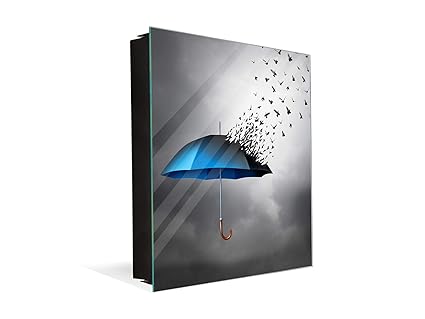 Hidden Depression Key Box Storage Cabinet With Magnetic Glass