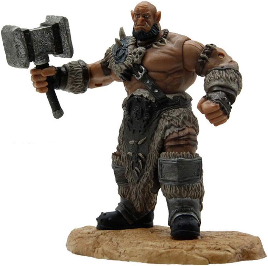JTWJ Warcraft Model Toy Movable Anime Cartoon Toy Orc Leader Orgrim Destruction Hammer (Color : A)