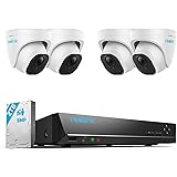 REOLINK Smart 5MP 8CH Home Security Camera System, 4pcs Wired 5MP PoE IP Cameras Outdoor with Person Vehicle Detection, 4K 8C