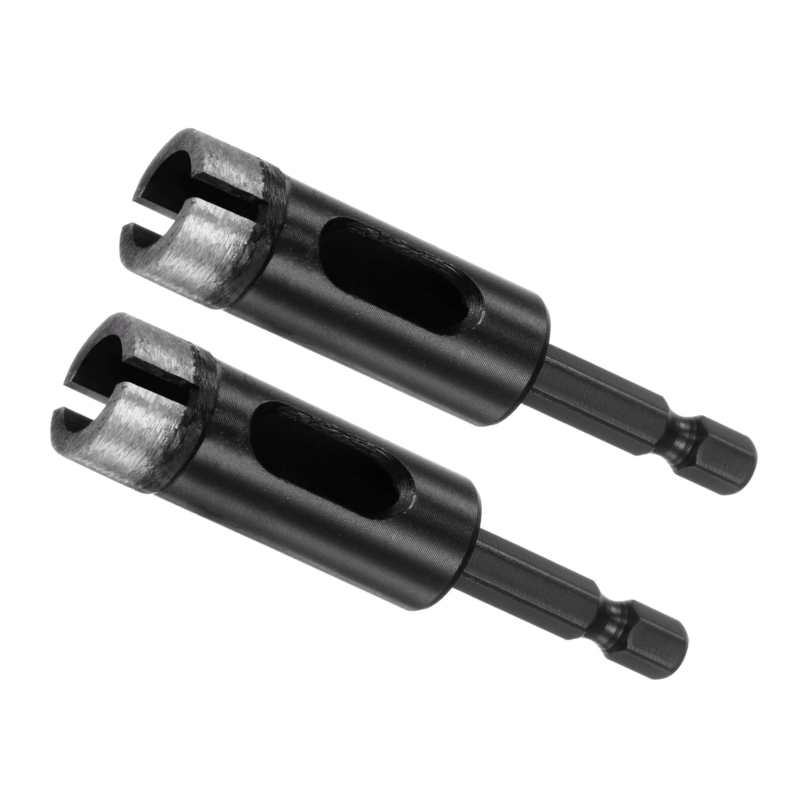 CoCud Diamond Core Drill Bit, 16mm Dia 1/4 Inch Hex Shank, Dry/Wet Hole Saws Black - (Applications: for Tiles Stones Marble Concrete), 2-Pieces