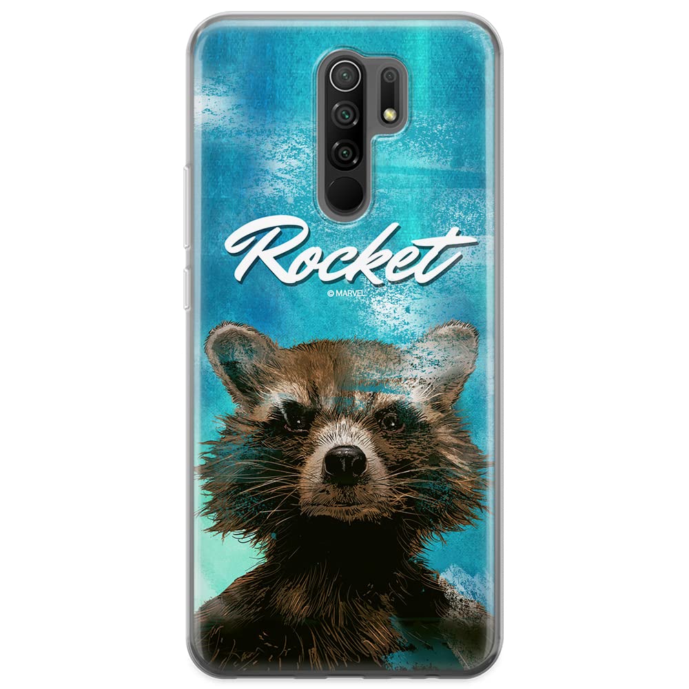 ERT GROUP mobile phone case for Xiaomi REDMI 9 original and officially Licensed Marvel pattern Rocket 006 optimally adapted to the shape of the mobile phone, case made of TPU