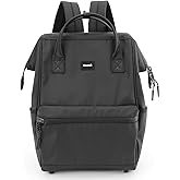 himawari 15.6" Laptop Backpack with USB Port - Waterproof Anti-Theft Nylon Bag for College, Travel & Commute for men & women (Black, Large)