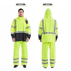 SKSAFETY Hi Vis Reflective Rain suits for Men