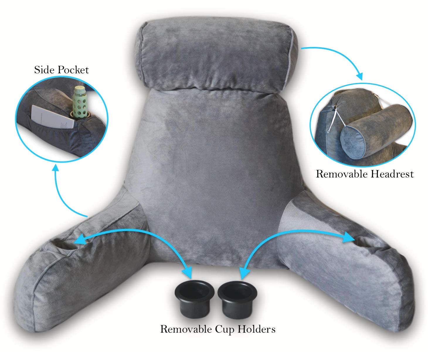 Cascadia Essentials X Large Shredded Memory Foam Reading Pillow