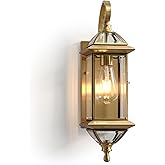 ShinYouneL Copper Brass Outdoor Wall Lights 18.5Inch Waterproof Lantern Exterior Light Fixtures Outdise Wall Mounted Porch Li