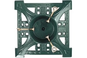 GOOD TIDINGS John Wright Company JWR61700 Cast Iron Heirloom Christmas Tree Stand, Green