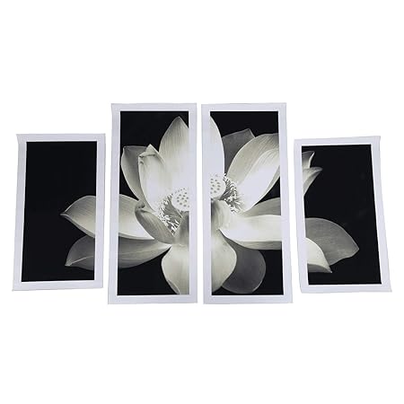 Nrpfell 4panel Art Moderne Mur Art Decoration Imprimee Fleur