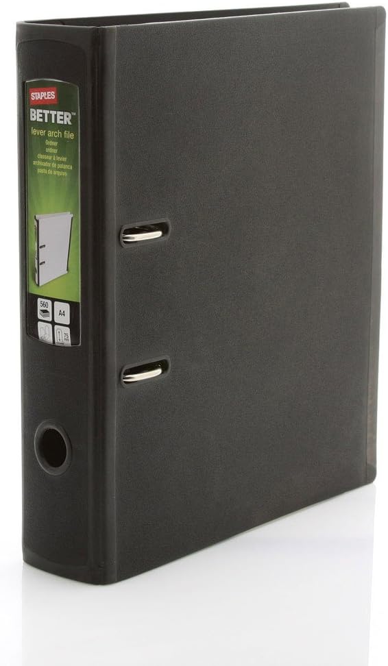 Staples Ordner BETTER BINDER A4 schwarz 75mm PP/TPE Amazon.de