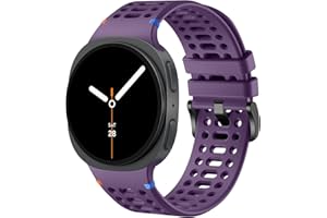 Maledan for Samsung Galaxy Watch 8 Band 40mm 44mm/ Galaxy Watch 8 Classic Band 46mm for Men Women, Breathable Soft Silicone S