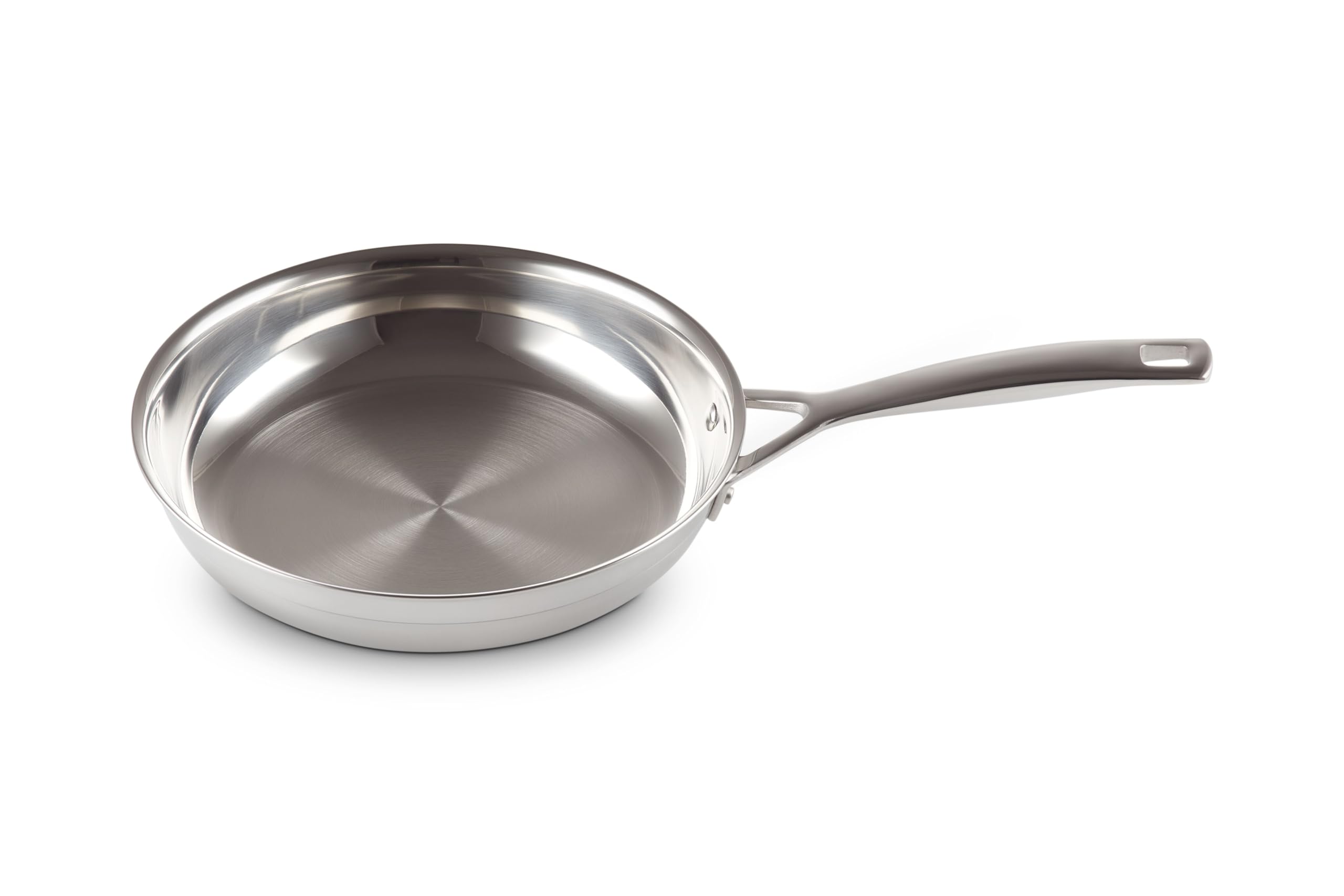LE CREUSET 3-Ply Stainless Steel Uncoated Frying Pan, 24 x 5 cm, Silver, 96200224001100