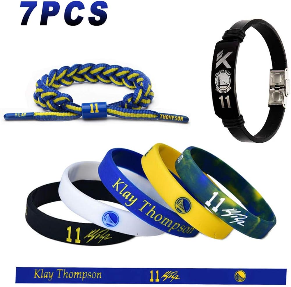 Pack of 7 Bracelets NBA Basketball Star Team Silicone Fluorescent