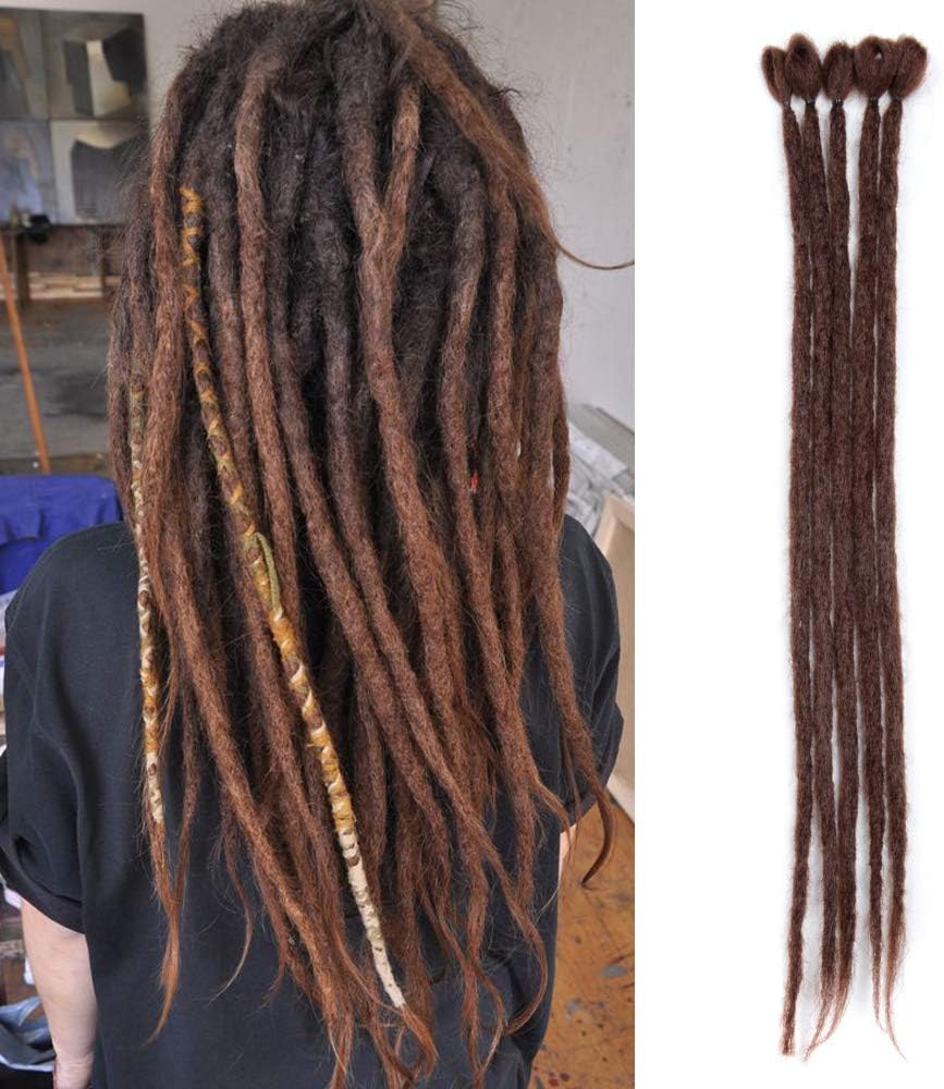 Crochet Dreadlocks 20 Inch 5 Strands/Pack Handmade Dreadlocks Extensions SyntheticTwist Braiding Hair Dreads Crochet Braids