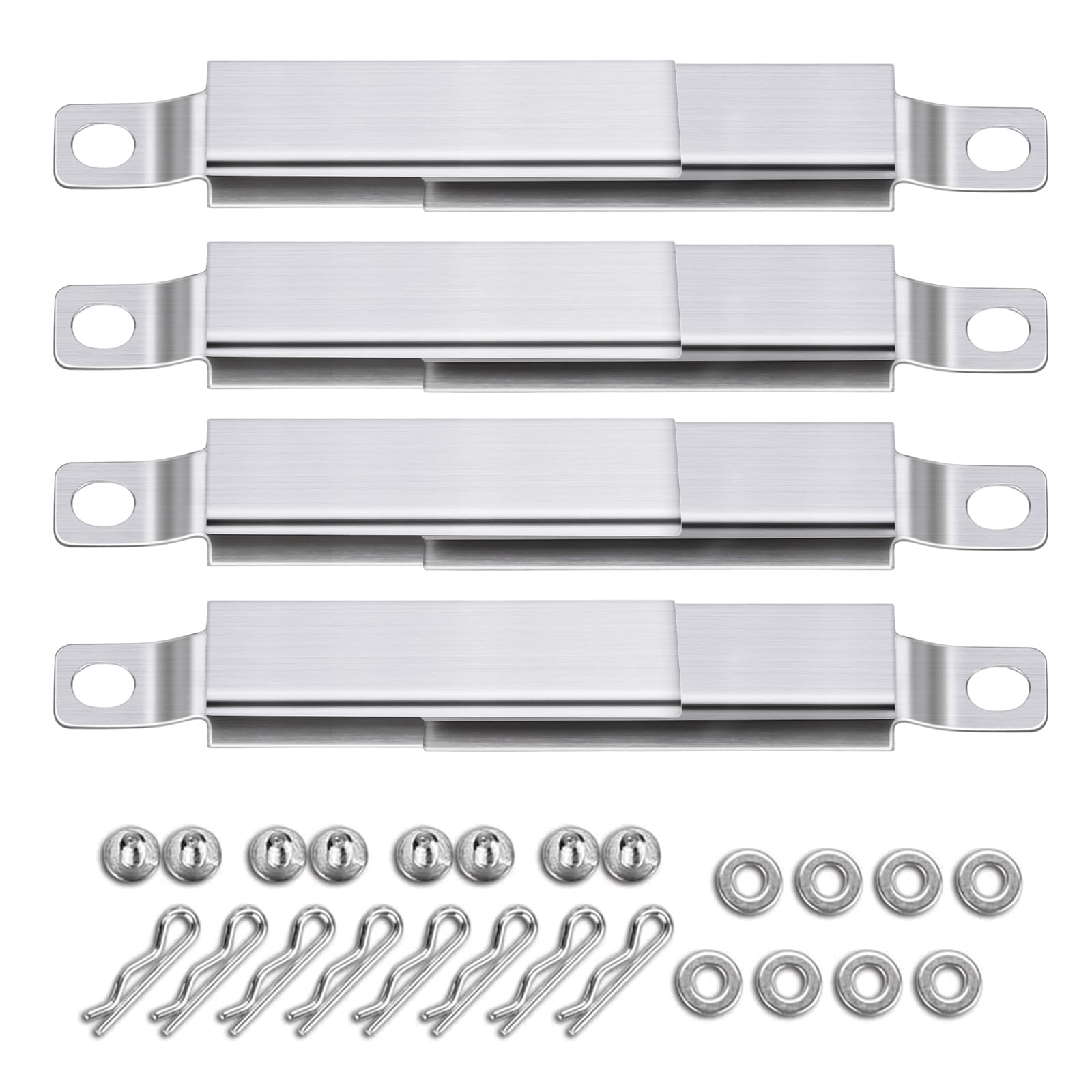 GFTIME Universal Crossover Tubes 13cm-24cm Adjustable Replacement for Charbroil, Outback, CosmoGrill, Blooma Ultar, Berkley, Uniflame, Napoleon, Charbroil Performance 463673517, 4 Pack