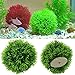 yingyue Aquarium Round Artificial Grass Ball Plastic Green Water Plant Fish Tank Decor – Red Sthumb 3