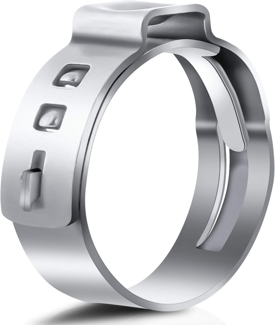 Photo 1 of 100PCS 3/4 Inch PEX Cinch Clamps Rings, 304 Stainless Steel PEX Fitting Clamps Pinch Crimp Rings for PEX Tubing Pipe Fitting Connections (Silver -3/4inch(100PCS))
