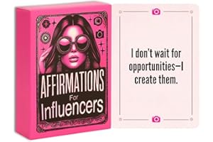 Isaac Liev Affirmation Cards for Influencers - Positive Fun, Funny & Cheesy Affirmations Notes to Boost Your Mode - Influence Yourself & Have a Laugh While Doing it -Daily Reminder to Have Fun