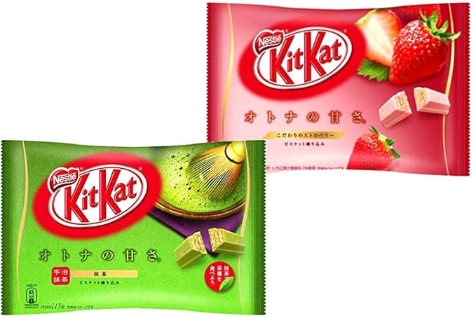 Amazon Com Japanese Kit Kat Strawberry Matcha Green Tea Flavor No A279 Grocery Gourmet Food