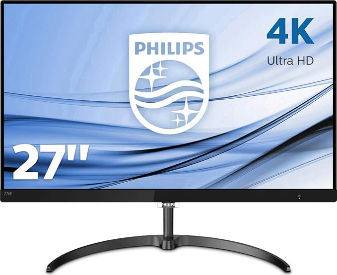 Philips 276E8VJSB/00 68 cm (27 Zoll) Monitor (HDMI, DisplayPort, 5ms Reaktionszeit, 3840 x 2160, 60 Hz, nicht Curved, 4K, Ada